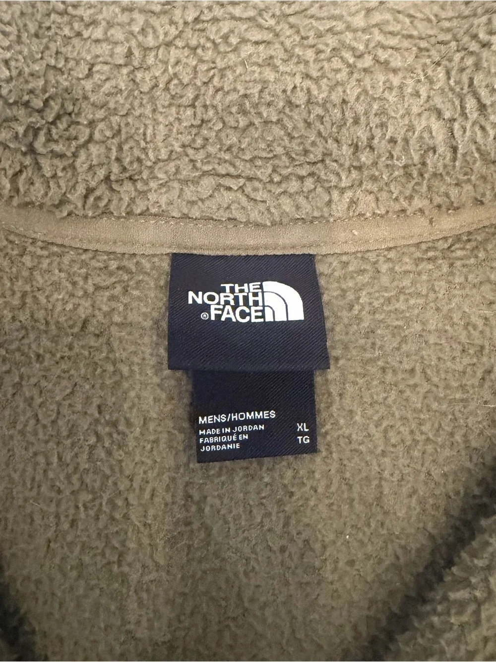 The North Face Men’s XL Olive Green Full Zip Fleece Jacket Gorpcore